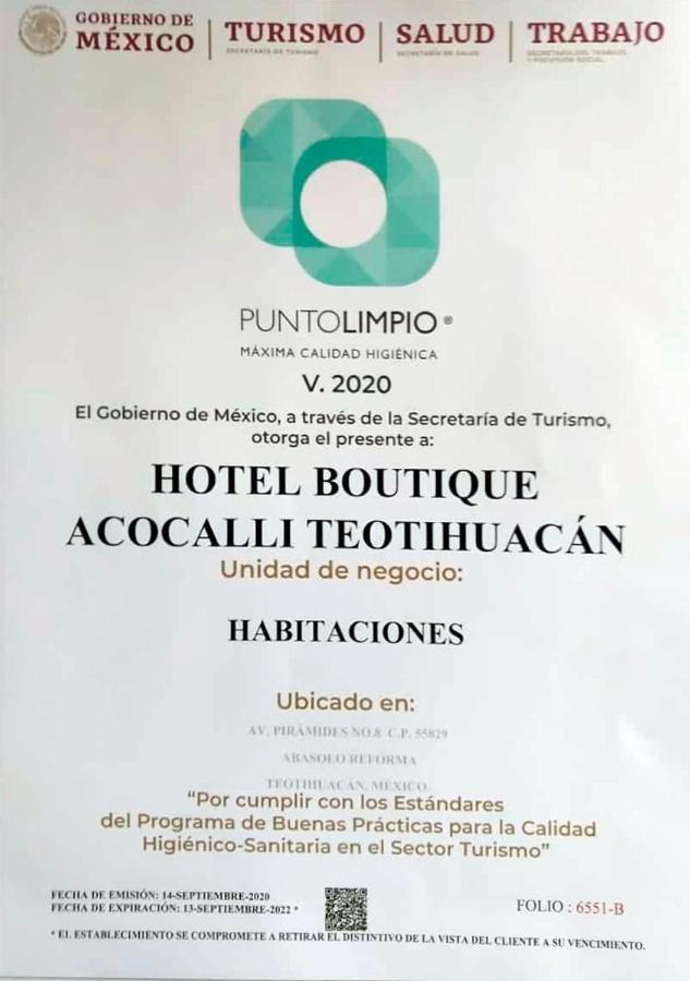 Hotel Boutique Acocalli San Juan Teotihuacán Exterior foto